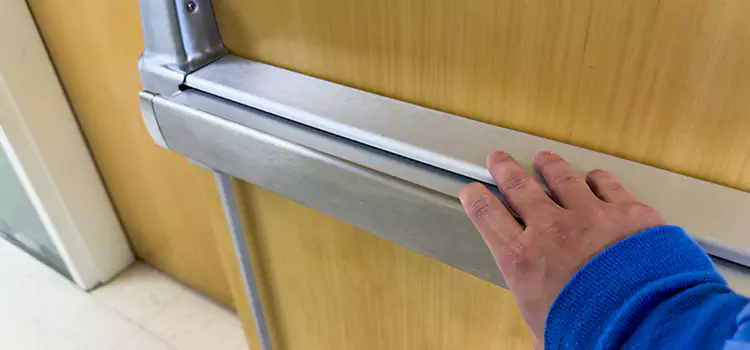 Installing a Push Bar on a Door Keller